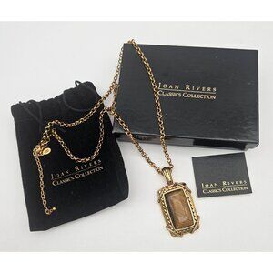 Joan Rivers Tiger Eye Large Pendant Necklace